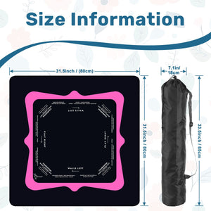 Mahjong mat pink and black color  31.5