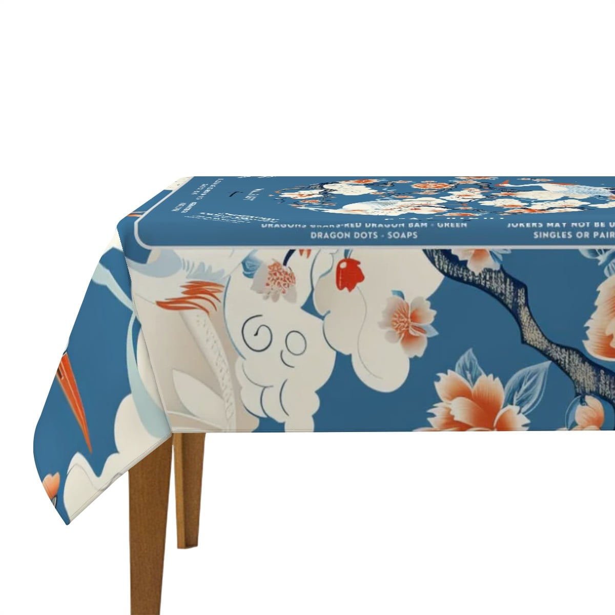 Blue Clouds Mahjong Tablecloth