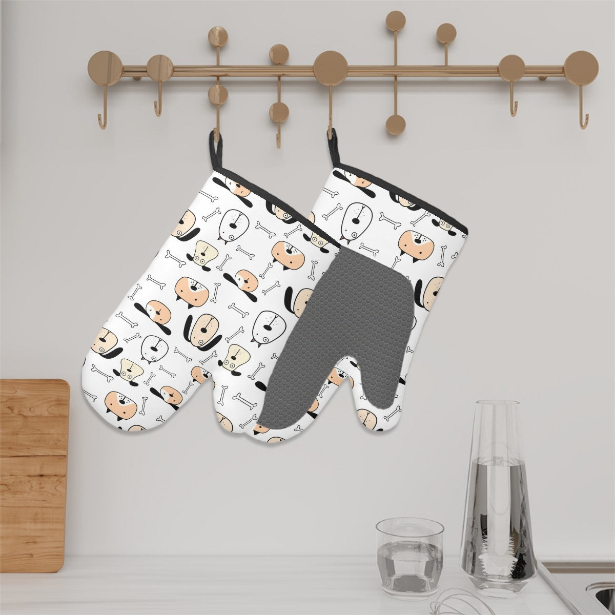 Silicone Oven Mitts Heat Resistant Set