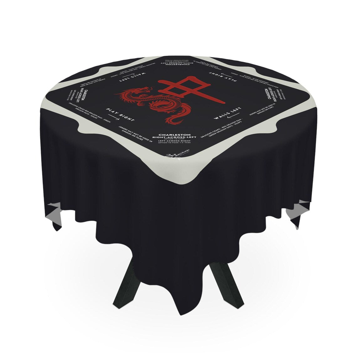 Premium Mahjong Tablecloth with Sleek Design and Instructions - Perfect for Mahjong Enthusiasts