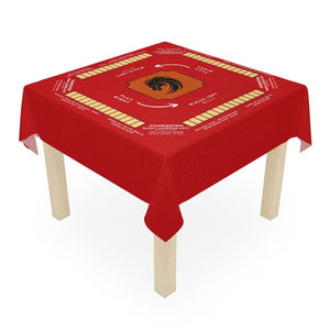 Mahjong with Rules and Instruction Tablecloth | Easy for Beginners | 55.1 x 55.1 Size