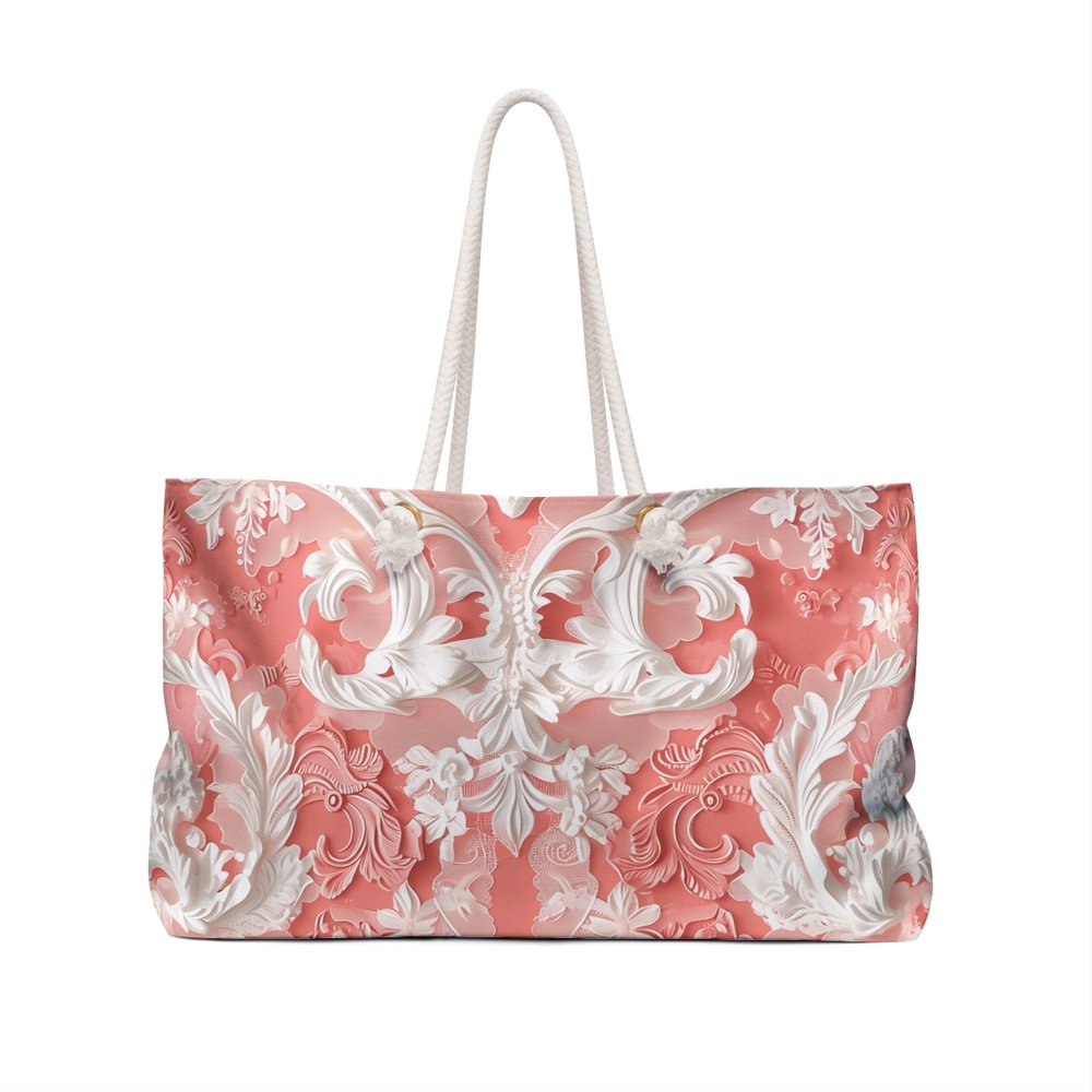 PinkWhite Mahjong Tote Bag