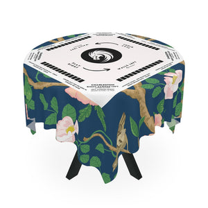 Floral Pink Flowers Mahjong Tablecloth – Elegant & Durable Cover for Mahjong Players