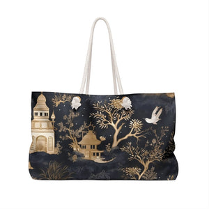 Stylish Blue and Gold Tote Bag
