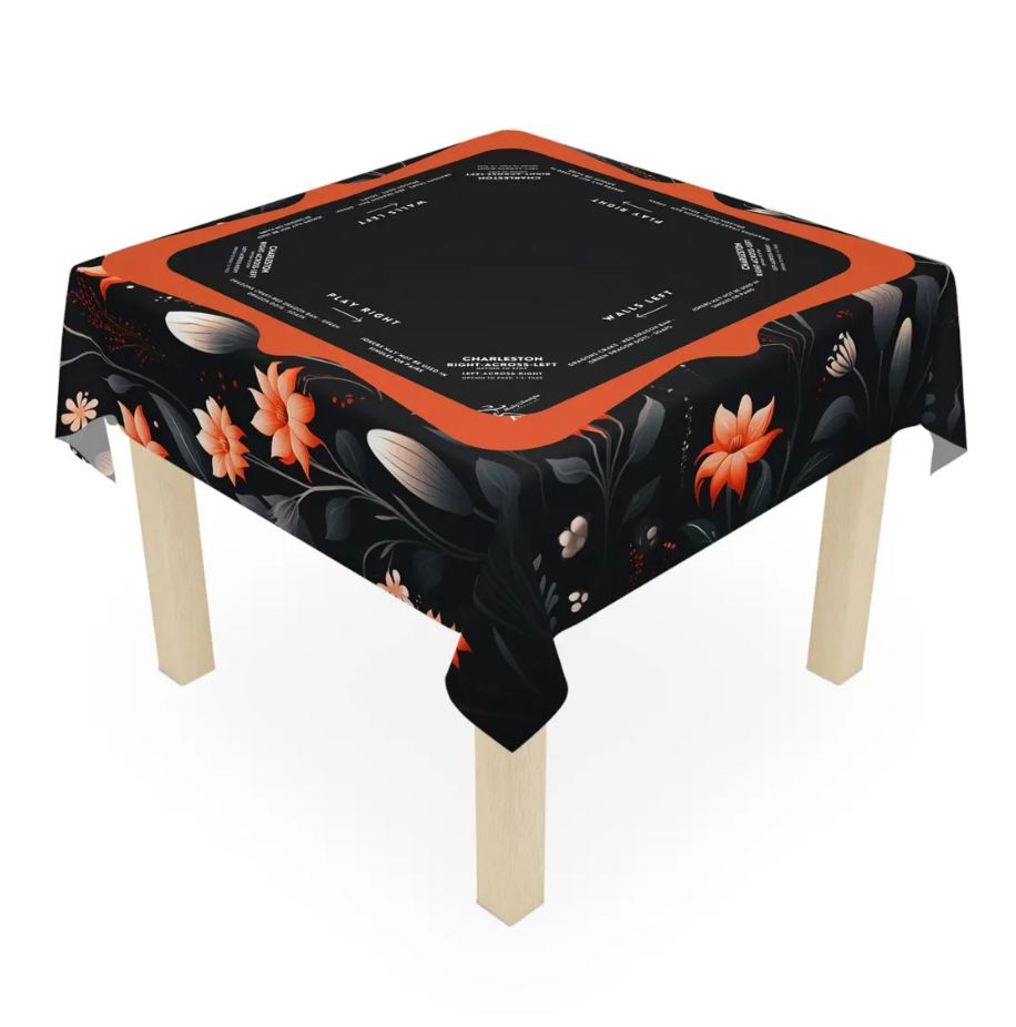 Halloween Mahjong Instructional Tablecloth - Perfect for Events, Mahjong Games, and Halloween Parties