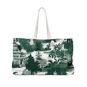 Green White Tote Bag