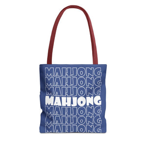 Blue Mahjong Tote Bag