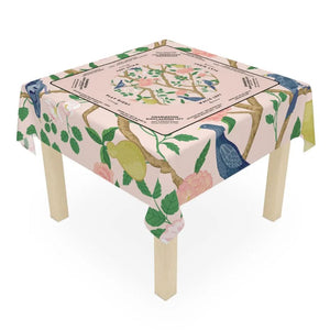 Elegant Birdie at Play Mahjong Tablecloth - Perfect for Mahjong Lovers & Enthusiasts