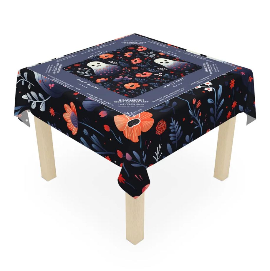 Halloween Mahjong Instructional Tablecloth - Perfect for Events, Mahjong Games, and Halloween Parties, 3