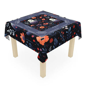 Halloween Mahjong Instructional Tablecloth - Perfect for Events, Mahjong Games, and Halloween Parties, 3