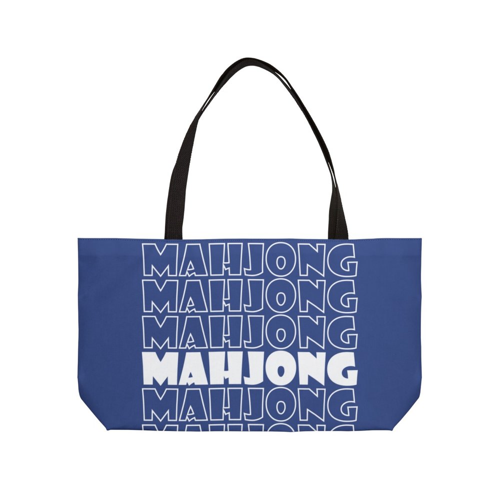 Blue Mahjong Tote Bag