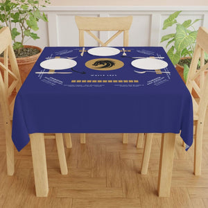 Mahjong blue and gold,  size 55.1