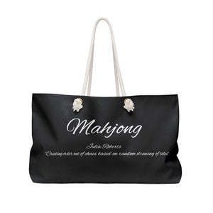 Black Mahjong Tote Bag