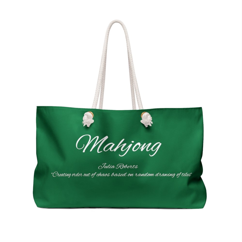 Green Mahjong Tote Bag