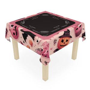 Halloween Mahjong Instructional Tablecloth - Perfect for Events, Mahjong Games, and Halloween Parties