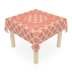 Peach Design Mahjong Tablecloth - Perfect for Mahjong Enthusiasts and Game Nights