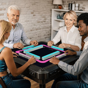 Mahjong mat pink and black color  31.5