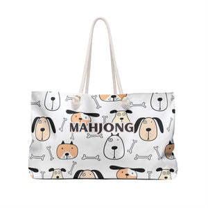 Puppy Dog Design Mahjong Tote Bag for Your Essentials