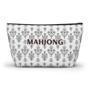 Effortlessly Chic White Mahjong Pouch for Essentials