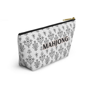 Effortlessly Chic White Mahjong Pouch for Essentials