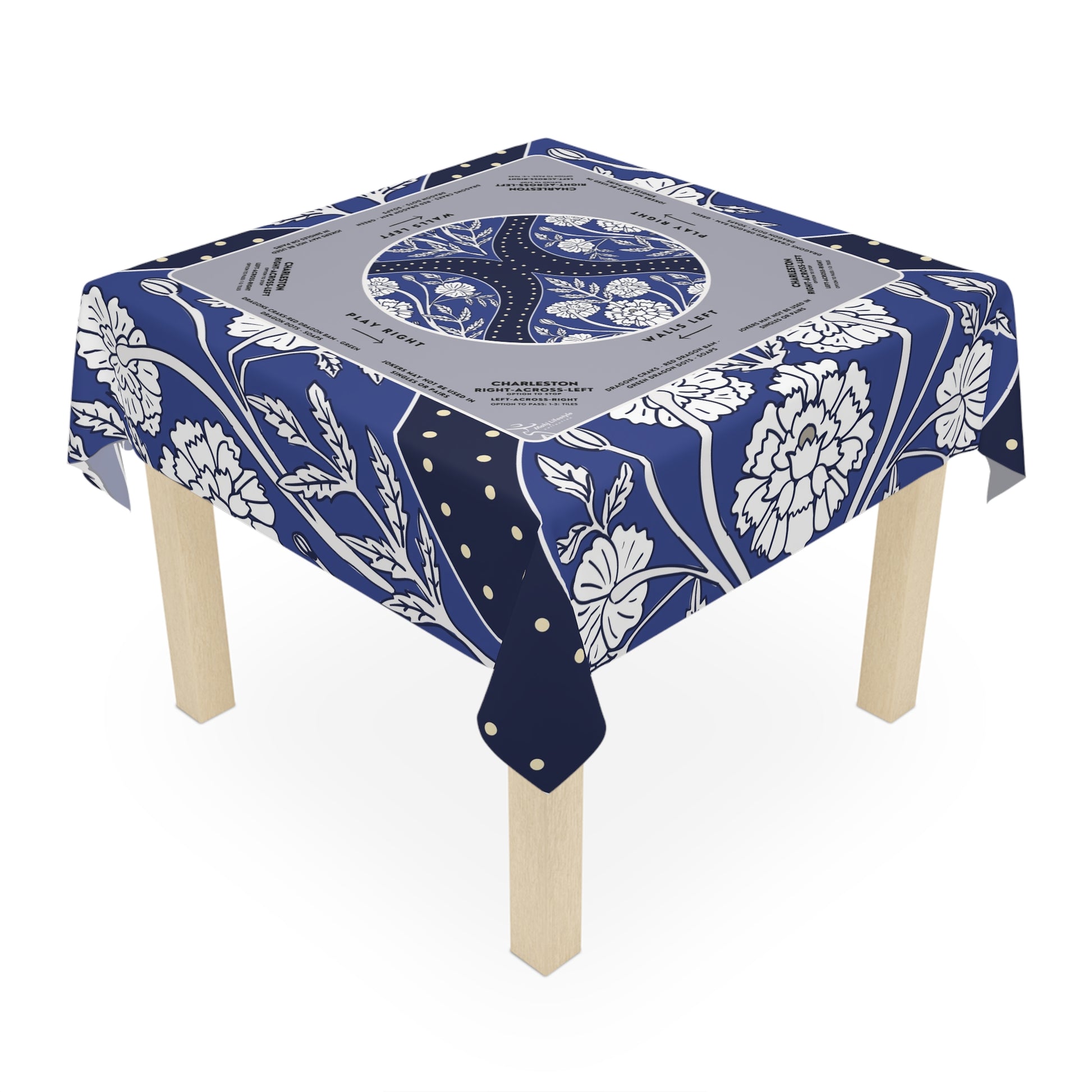 Dark Blue Floral Design