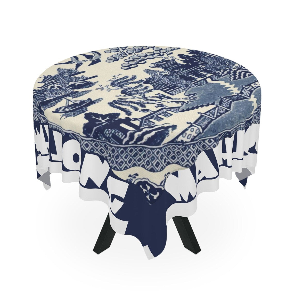 Mahjong Game, Chinoiserie Mahjong Tablecloth, Tablecloth