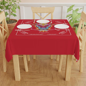 Vibrant Red Dragon Design Mahjong Tablecloth - Perfect for Mahjong Players and Enthusiasts