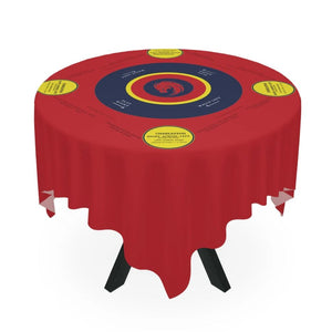 Dark Red Mahjong Game Tablecloth-Handmade Table Cover for Game Nights