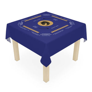 Mahjong blue and gold,  size 55.1