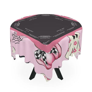 Halloween Mahjong Instructional Tablecloth - Perfect for Events, Mahjong Games, and Halloween Parties