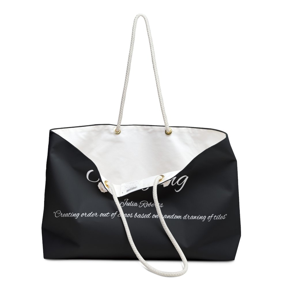 Black Mahjong Tote Bag