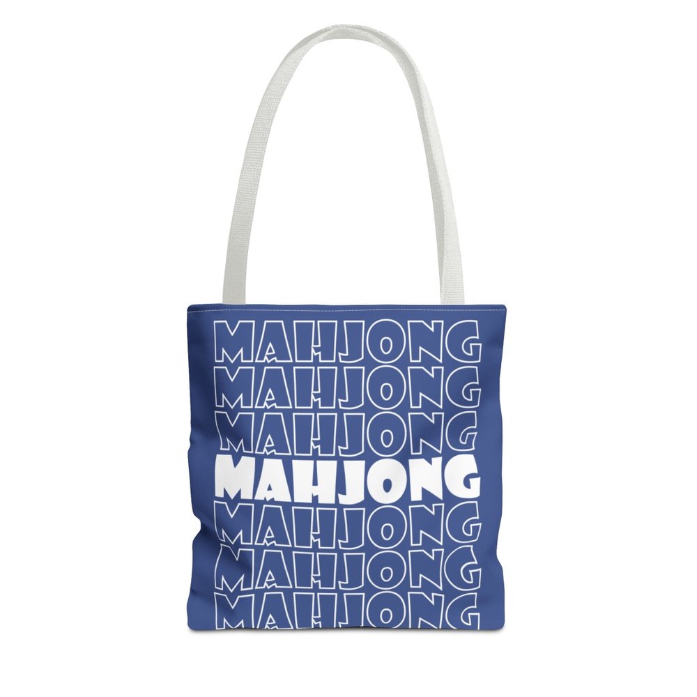 Blue Mahjong Tote Bag