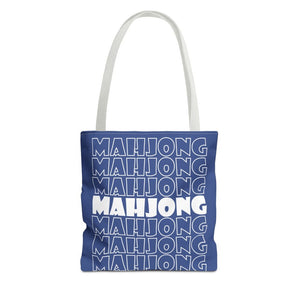 Blue Mahjong Tote Bag