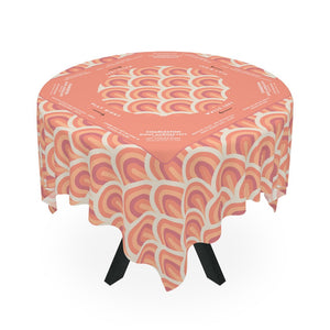 Peach Design Mahjong Tablecloth - Perfect for Mahjong Enthusiasts and Game Nights