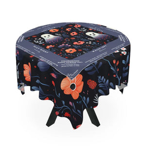 Halloween Mahjong Instructional Tablecloth - Perfect for Events, Mahjong Games, and Halloween Parties, 3