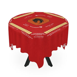 Mahjong with Rules and Instruction Tablecloth | Easy for Beginners | 55.1 x 55.1 Size