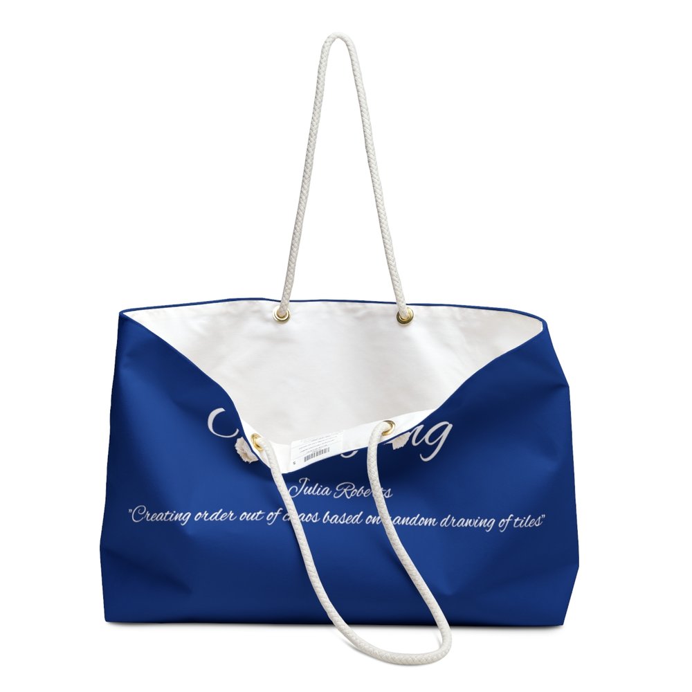 Blue Mahjong Tote Bag