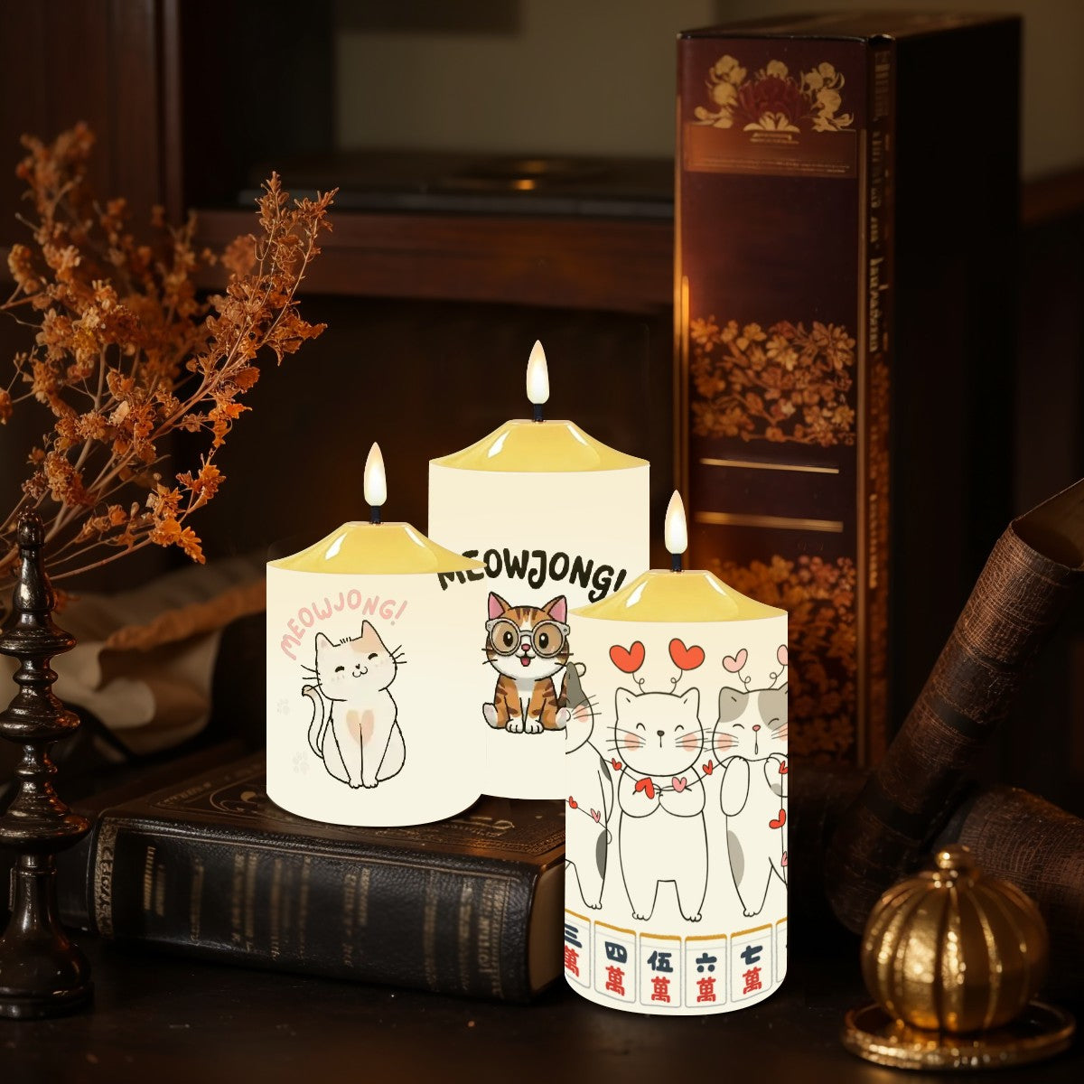 Flameless Candles Lamp Set of 3