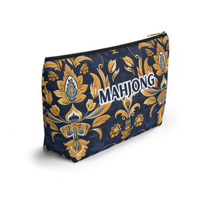 Blue and Gold Hues Perfect Mahjong Pouch