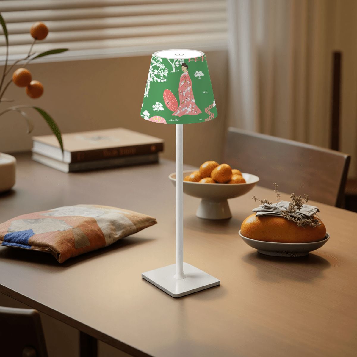 LED Cordless Table Lamp 9 Chinoiserie Red White (4)