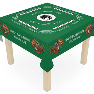 Personalized Mahjong Mat, Mahjong Rules and Instruction Tablecloth  Easy for Beginners  55.1 x 55.1 Size
