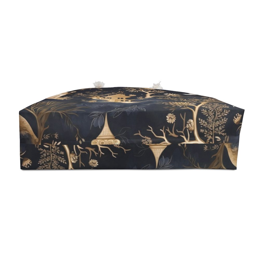Stylish Blue and Gold Tote Bag