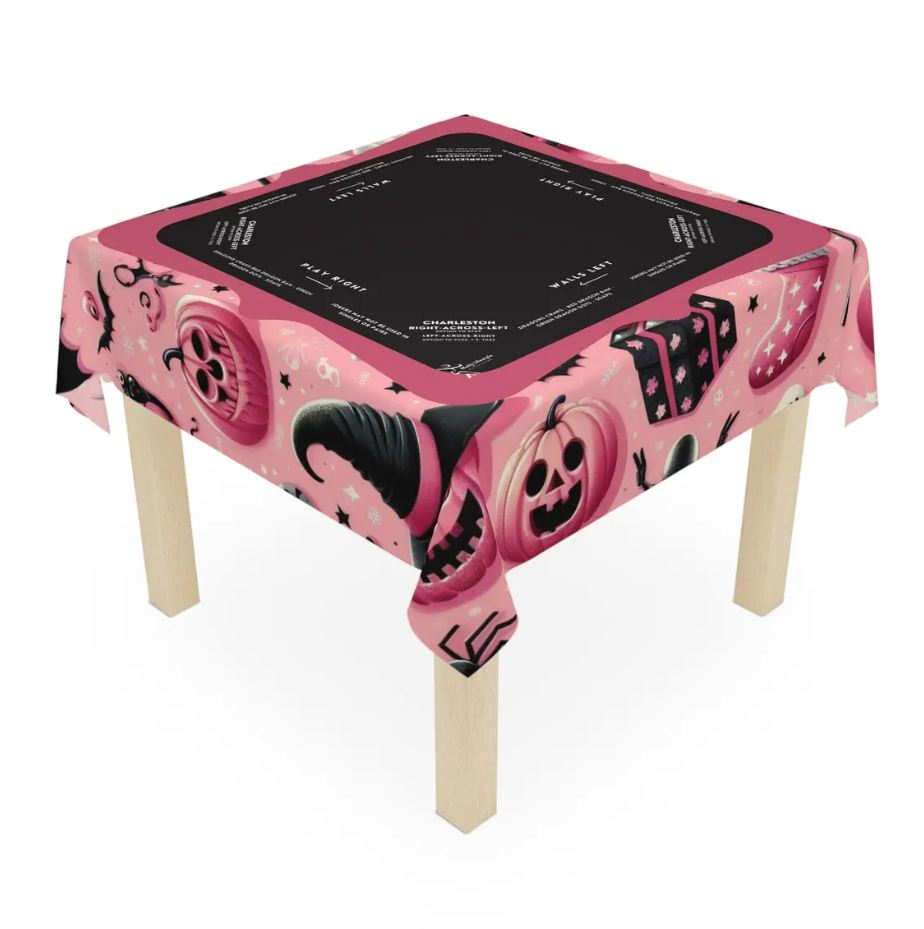 Halloween Mahjong Instructional Tablecloth - Perfect for Events, Mahjong Games, and Halloween Parties