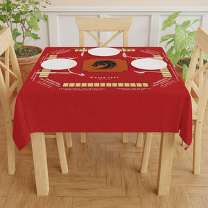 Mahjong Mat, Mahjong Rules and Instruction Tablecloth | mahjong board | 55.1 x 55.1 Size