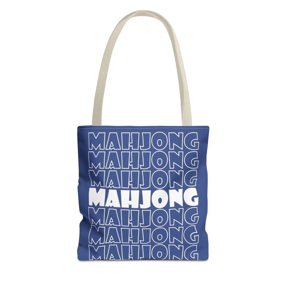 Blue Mahjong Tote Bag