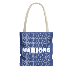 Blue Mahjong Tote Bag