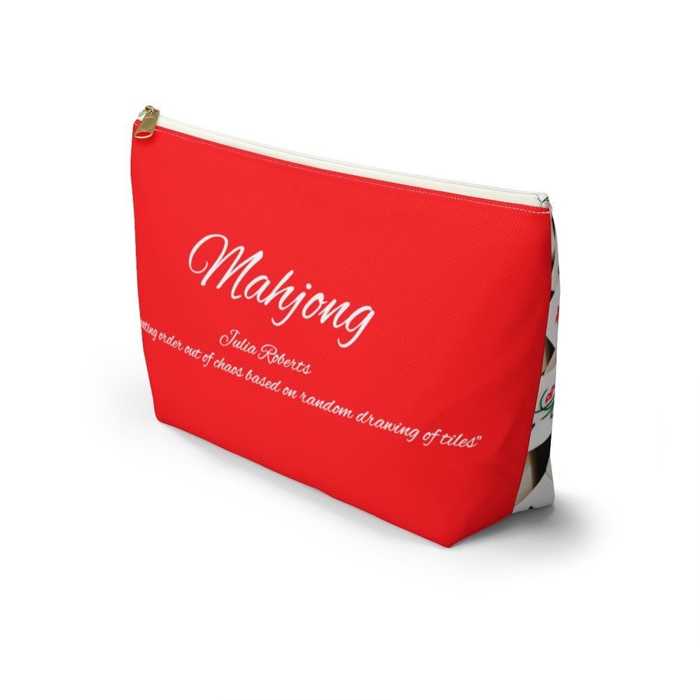 Bright Red Mahjong Pouch