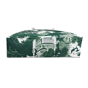 Stylish Green and White Tote Bag