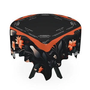 Halloween Mahjong Instructional Tablecloth - Perfect for Events, Mahjong Games, and Halloween Parties