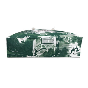 Green and White Tote Bag